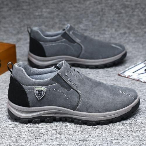 Mens Loafers Slip-on Office Casual Comfortable Shoes Grey