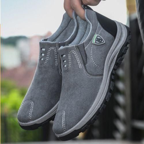 Mens Loafers Slip-on Office Casual Comfortable Shoes Grey