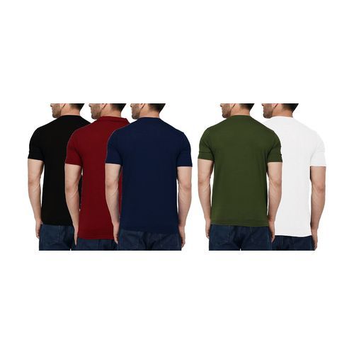 Other A Pack of 5 Short Sleeve T-shirts - Black, Maroon, White, Navy Blue, Army Green