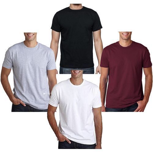 4 In 1 Pack Of Men's Cotton T-shirts - Multicolor