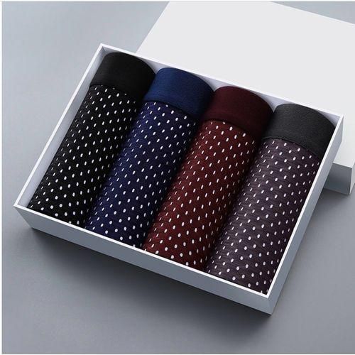 4pcs/lot Men's Boxer Panties Breathable Underwear