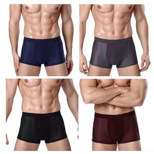 4pcs/lot Men's Boxer Panties Breathable Underwear