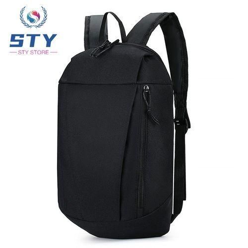 STY Teenager Small Backpack Unisex Mini Sport Bag Simple School Bag - Black