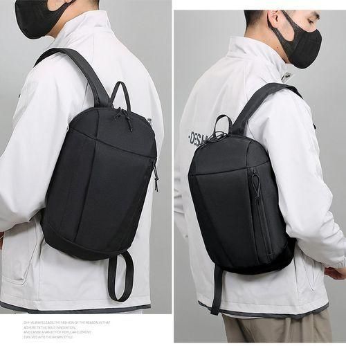 STY Teenager Small Backpack Unisex Mini Sport Bag Simple School Bag - Black