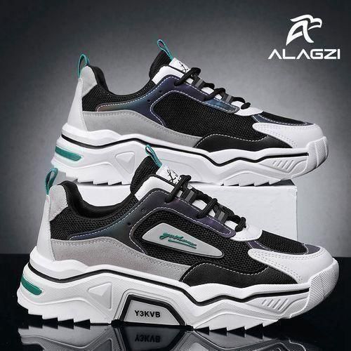 ALagzi 2024 Mens Casual Sci-Fi Warrior Shoes Running Sneakers - Black/Green