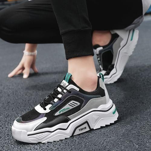 ALagzi 2024 Mens Casual Sci-Fi Warrior Shoes Running Sneakers - Black/Green