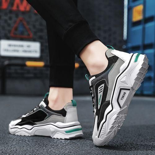 ALagzi 2024 Mens Casual Sci-Fi Warrior Shoes Running Sneakers - Black/Green