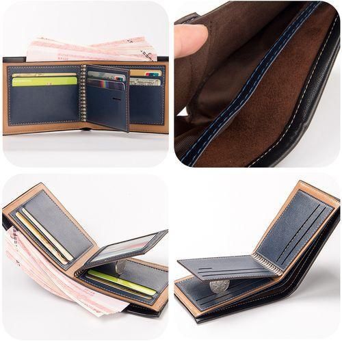 Men's Fine Vintage PU Leather Wallets - Brown