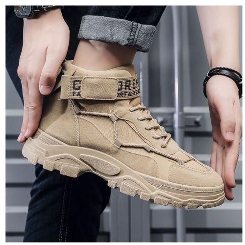 Men Casual High-Top Walking Sneakers Work Shoes