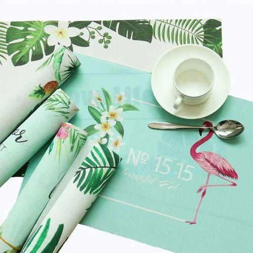 PVC Printed Woven Waterproof Placemat Insulation PadLemon