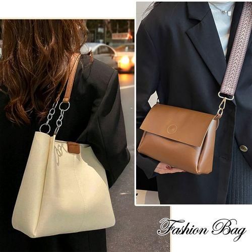 STY 2 In 1 Ladies Handbags Set Women Shoulder Bags Waterproof Tote Bag Crossbody Bag