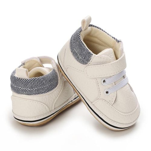 Spring And Autumn Style 0-1 Year Old Male And Female Baby Middle Help White Shoes Soft Rubber Bottom Anti Slip Sneakers Shoes
