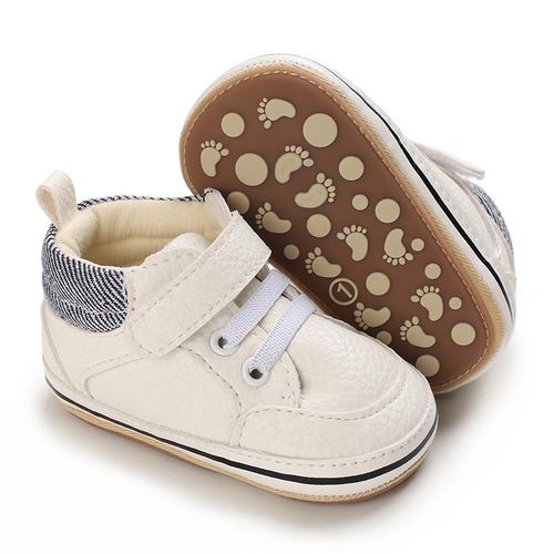 Spring And Autumn Style 0-1 Year Old Male And Female Baby Middle Help White Shoes Soft Rubber Bottom Anti Slip Sneakers Shoes