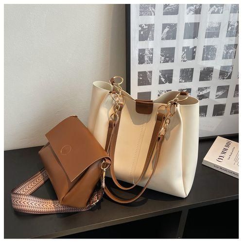 STY 2 In 1 Ladies Handbags Set Women Shoulder Bags Waterproof Tote Bag Crossbody Bag
