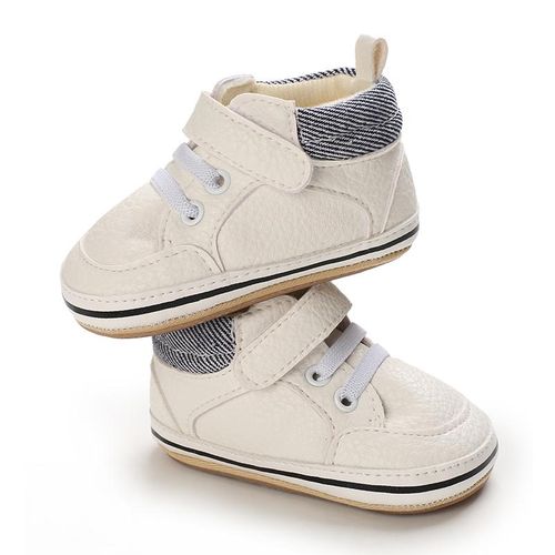 Spring And Autumn Style 0-1 Year Old Male And Female Baby Middle Help White Shoes Soft Rubber Bottom Anti Slip Sneakers Shoes