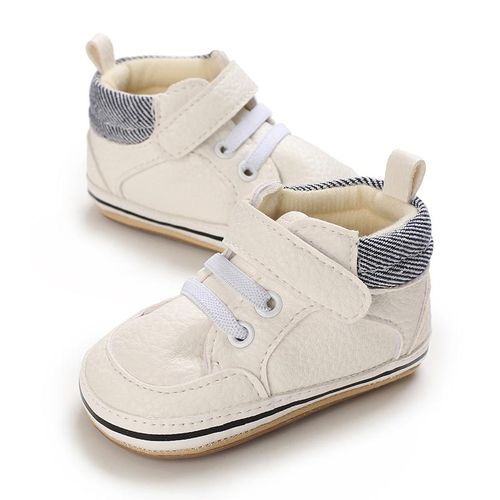 Spring And Autumn Style 0-1 Year Old Male And Female Baby Middle Help White Shoes Soft Rubber Bottom Anti Slip Sneakers Shoes