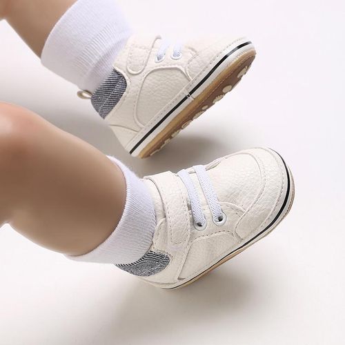 Spring And Autumn Style 0-1 Year Old Male And Female Baby Middle Help White Shoes Soft Rubber Bottom Anti Slip Sneakers Shoes