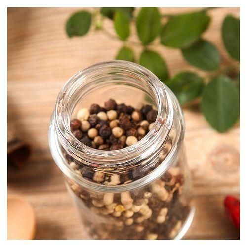 Stainless Steel Lid Glass Seasoning Jar Kitchen Supplies