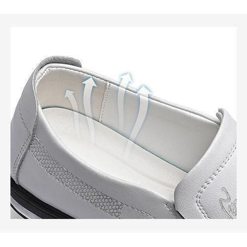 Men's Casual Oxfords Pu Leather Loafers Brogues Shoes Wedding Gentle White