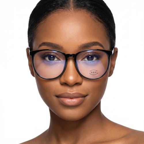 Anti Blue Light Glasses Rectangle Radiation Proof Computer Glasses - Black