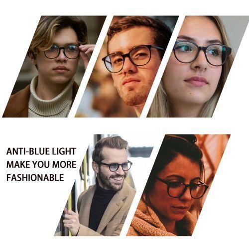 Anti Blue Light Glasses Rectangle Radiation Proof Computer Glasses - Black