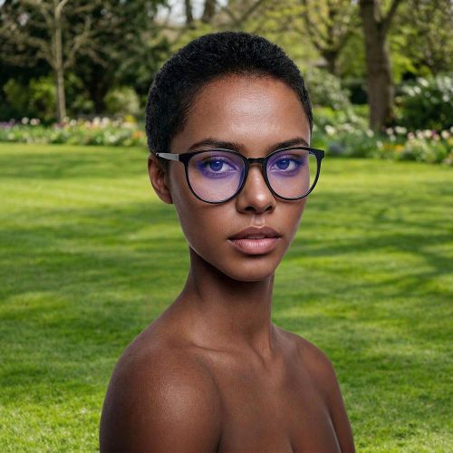 Anti Blue Light Glasses Rectangle Radiation Proof Computer Glasses - Black
