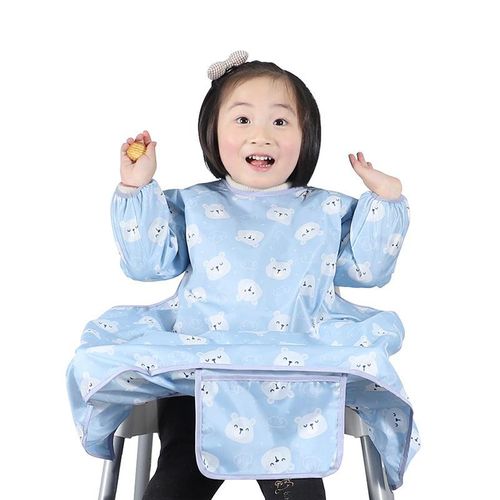 Baby Dining Chair Overclothes Integrated Clothes Baby Children Bib Eating Artifact Water and Dirt Resistant Self-Eating Bib