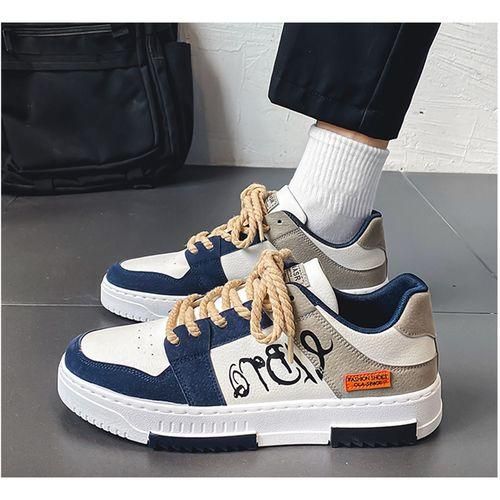 Men'S  Casual Lace-Up Sneakers- Multicolor