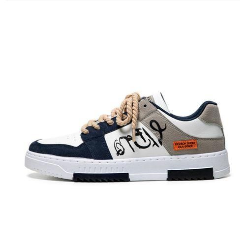 Men'S  Casual Lace-Up Sneakers- Multicolor