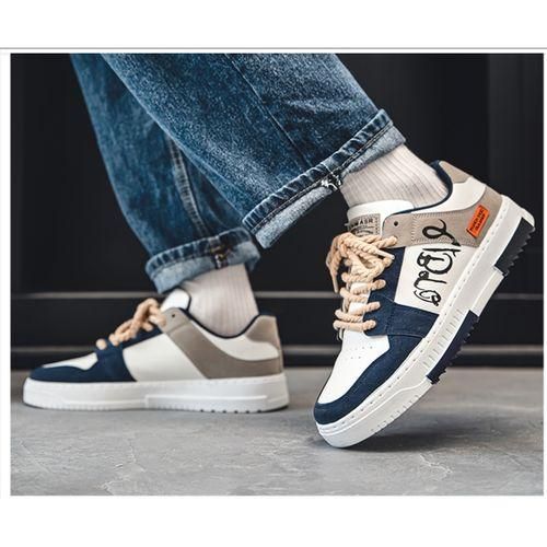 Men'S  Casual Lace-Up Sneakers- Multicolor