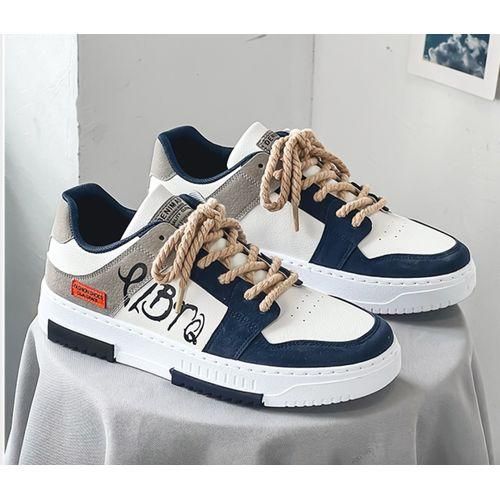 Men'S  Casual Lace-Up Sneakers- Multicolor