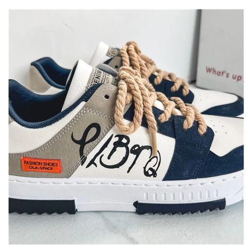 Men'S  Casual Lace-Up Sneakers- Multicolor