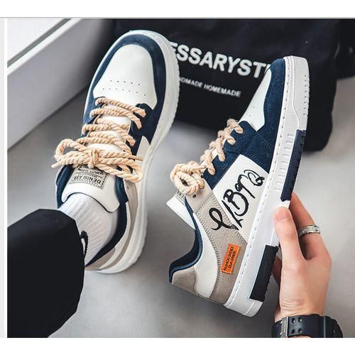 Men'S  Casual Lace-Up Sneakers- Multicolor
