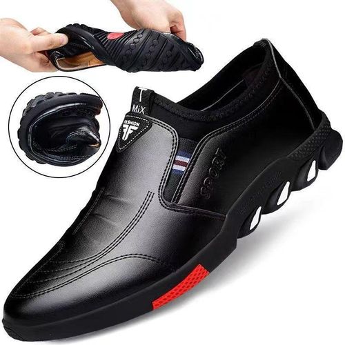 Men's Leather Shoes Soft Leather Sole - Black