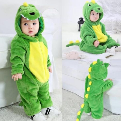 Casual Baby Overall Jumpsuit Long Sleeve Green Bodysuit Hoodie Style Outfit for Festival Party Activity Clothes NO5242
