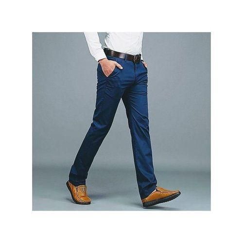 2 Pack Men's Straight Fit Casual Chino Pant With Stretch. - Blue, Khaki
