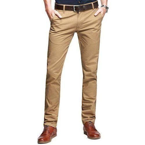 2 Pack Men's Straight Fit Casual Chino Pant With Stretch. - Blue, Khaki