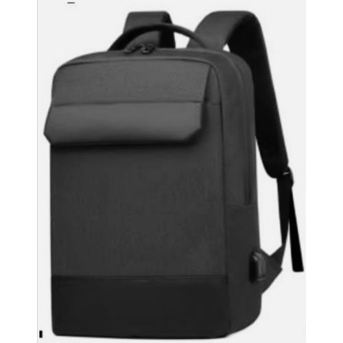 Anti-theft Designed Laptop Backpack With Free Watch- Black