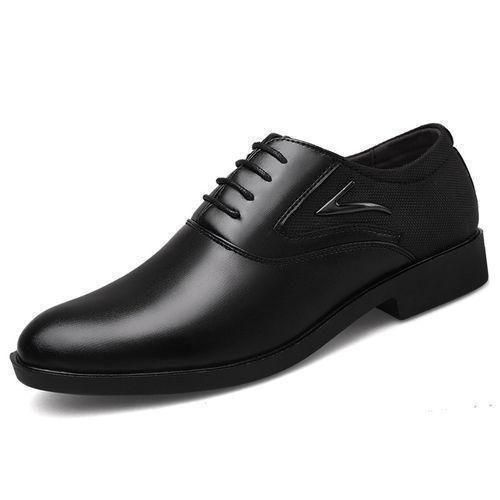 Men's Casual Formal Oxford Business Dress Gentle PU Leather Shoes Black