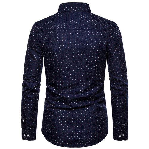 Men's printed long-sleeved shirt-Dots