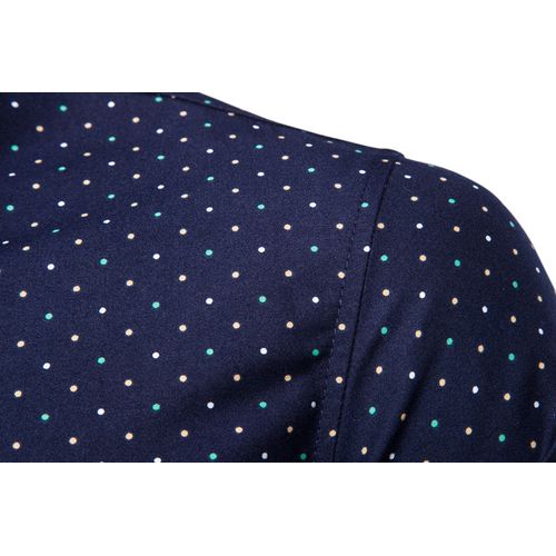 Men's printed long-sleeved shirt-Dots