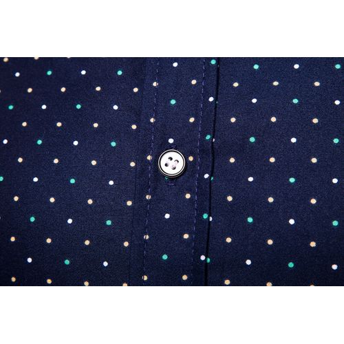 Men's printed long-sleeved shirt-Dots