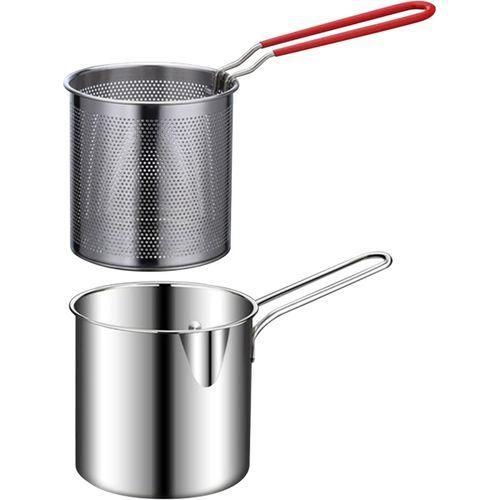 Frying Pot Deep Fryer Pot with Basket Stainless Steel Deep F