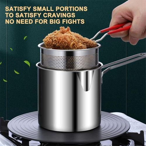 Frying Pot Deep Fryer Pot with Basket Stainless Steel Deep F