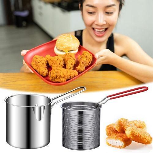 Frying Pot Deep Fryer Pot with Basket Stainless Steel Deep F