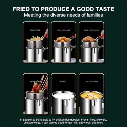 Frying Pot Deep Fryer Pot with Basket Stainless Steel Deep F