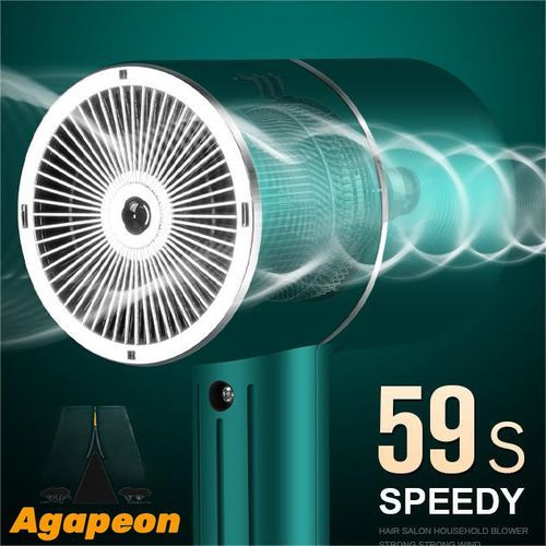 Agapeon New Technology Quiet Electric Hair Dryer - Green