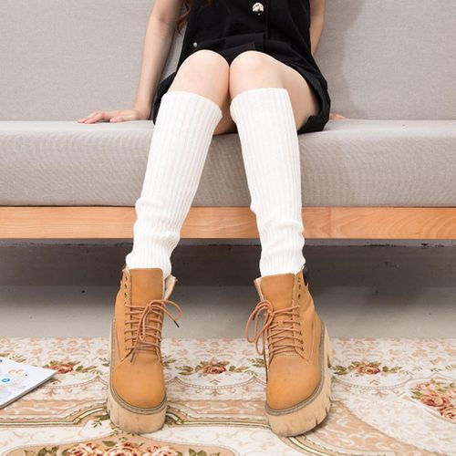 's   Leg Warmer Crochet Leggings Dance Boot Socks White