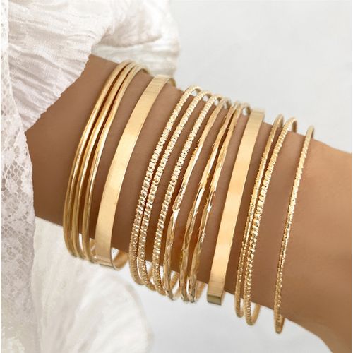 General Women's Bracelets - 14 Pieces - Gold