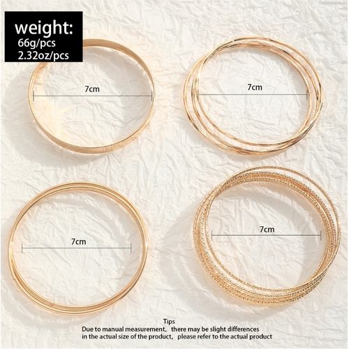 General Women's Bracelets - 14 Pieces - Gold